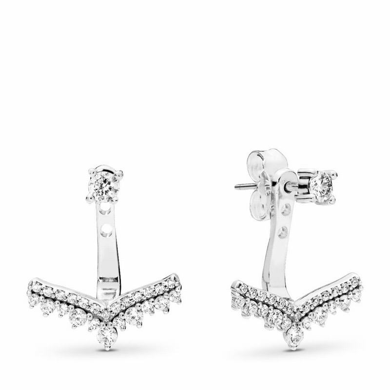 Pandora Princess Wish Stud Earrings Online NZ, Sterling Silver (682730-NIE)